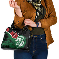 Kenya Lion Head Shoulder Handbag Flag Style