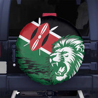Kenya Lion Head Spare Tire Cover Flag Style - Wonder Print Shop