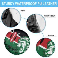 Kenya Lion Head Spare Tire Cover Flag Style - Wonder Print Shop