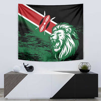 Kenya Lion Head Tapestry Flag Style - Wonder Print Shop
