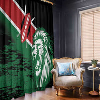 Kenya Lion Head Window Curtain Flag Style - Wonder Print Shop