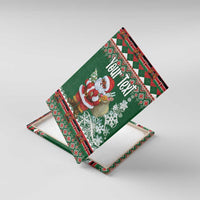 Personalized Kenya Christmas Canvas Wall Art African Santa Claus - Heri ya Krismasi - Wonder Print Shop