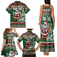 Personalized Kenya Christmas Family Matching Tank Maxi Dress and Hawaiian Shirt African Santa Claus - Heri ya Krismasi - Wonder Print Shop