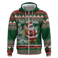 Personalized Kenya Christmas Hoodie African Santa Claus - Heri ya Krismasi - Wonder Print Shop