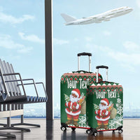 Personalized Kenya Christmas Luggage Cover African Santa Claus - Heri ya Krismasi - Wonder Print Shop