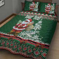 Personalized Kenya Christmas Quilt Bed Set African Santa Claus - Heri ya Krismasi - Wonder Print Shop
