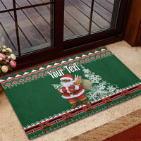 Personalized Kenya Christmas Rubber Doormat African Santa Claus - Heri ya Krismasi - Wonder Print Shop
