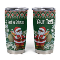 Personalized Kenya Christmas Tumbler Cup African Santa Claus - Heri ya Krismasi - Wonder Print Shop