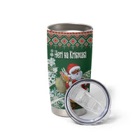 Personalized Kenya Christmas Tumbler Cup African Santa Claus - Heri ya Krismasi - Wonder Print Shop
