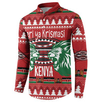 Kenya Christmas Lion Button Sweatshirt Heri ya Krismasi - Wewe pia - Wonder Print Shop