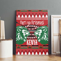 Kenya Christmas Lion Canvas Wall Art Heri ya Krismasi - Wewe pia - Wonder Print Shop