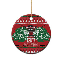 Kenya Christmas Lion Ceramic Ornament Heri ya Krismasi - Wewe pia - Wonder Print Shop