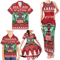 Kenya Christmas Lion Family Matching Tank Maxi Dress and Hawaiian Shirt Heri ya Krismasi - Wewe pia - Wonder Print Shop
