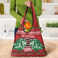 Kenya Christmas Lion Grocery Bag Heri ya Krismasi - Wewe pia