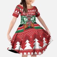 Kenya Christmas Lion Kid Short Sleeve Dress Heri ya Krismasi - Wewe pia - Wonder Print Shop