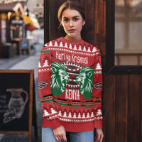 Kenya Christmas Lion Ugly Christmas Sweater Heri ya Krismasi - Wewe pia - Wonder Print Shop
