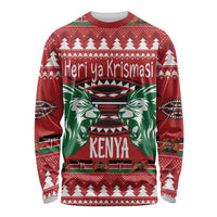 Kenya Christmas Lion Long Sleeve Shirt Heri ya Krismasi - Wewe pia - Wonder Print Shop