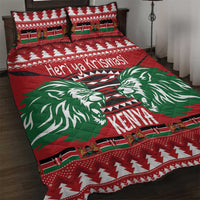 Kenya Christmas Lion Quilt Bed Set Heri ya Krismasi - Wewe pia - Wonder Print Shop