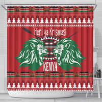Kenya Christmas Lion Shower Curtain Heri ya Krismasi - Wewe pia