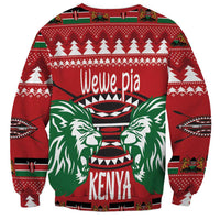 Kenya Christmas Lion Sweatshirt Heri ya Krismasi - Wewe pia - Wonder Print Shop