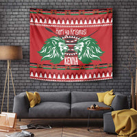 Kenya Christmas Lion Tapestry Heri ya Krismasi - Wewe pia - Wonder Print Shop