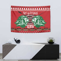 Kenya Christmas Lion Tapestry Heri ya Krismasi - Wewe pia - Wonder Print Shop