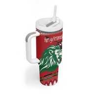 Kenya Christmas Lion Tumbler With Handle Heri ya Krismasi - Wewe pia - Wonder Print Shop