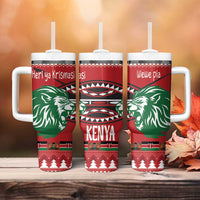 Kenya Christmas Lion Tumbler With Handle Heri ya Krismasi - Wewe pia - Wonder Print Shop