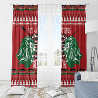 Kenya Christmas Lion Window Curtain Heri ya Krismasi - Wewe pia - Wonder Print Shop