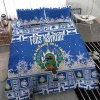 El Salvador Christmas Bedding Set The Torogoz Cartoon With Coat Of Arms - Wonder Print Shop