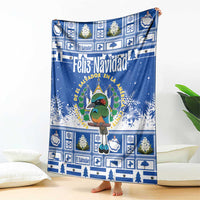 El Salvador Christmas Blanket The Torogoz Cartoon With Coat Of Arms