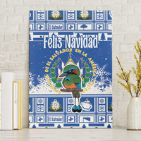 El Salvador Christmas Canvas Wall Art The Torogoz Cartoon With Coat Of Arms - Wonder Print Shop