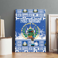 El Salvador Christmas Canvas Wall Art The Torogoz Cartoon With Coat Of Arms - Wonder Print Shop