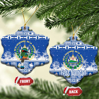 El Salvador Christmas Ceramic Ornament The Torogoz Cartoon With Coat Of Arms - Wonder Print Shop