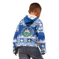 El Salvador Christmas Kid Hoodie The Torogoz Cartoon With Coat Of Arms - Wonder Print Shop