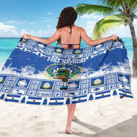 El Salvador Christmas Sarong The Torogoz Cartoon With Coat Of Arms - Wonder Print Shop