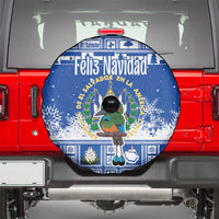 El Salvador Christmas Spare Tire Cover The Torogoz Cartoon With Coat Of Arms - Wonder Print Shop