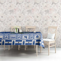 El Salvador Christmas Tablecloth The Torogoz Cartoon With Coat Of Arms - Wonder Print Shop