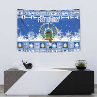 El Salvador Christmas Tapestry The Torogoz Cartoon With Coat Of Arms - Wonder Print Shop