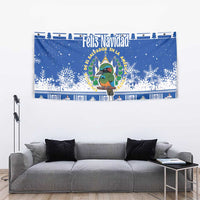 El Salvador Christmas Tapestry The Torogoz Cartoon With Coat Of Arms - Wonder Print Shop