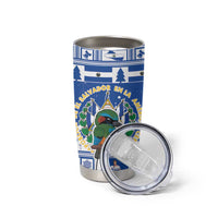 El Salvador Christmas Tumbler Cup The Torogoz Cartoon With Coat Of Arms - Wonder Print Shop