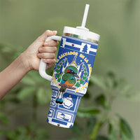 El Salvador Christmas Tumbler With Handle The Torogoz Cartoon With Coat Of Arms - Wonder Print Shop