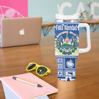 El Salvador Christmas Tumbler With Handle The Torogoz Cartoon With Coat Of Arms - Wonder Print Shop