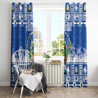 El Salvador Christmas Window Curtain The Torogoz Cartoon With Coat Of Arms - Wonder Print Shop