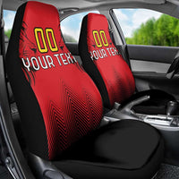 Custom Belgium Rugby Car Seat Cover Diables Noirs Lion Head