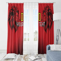 Custom Belgium Rugby Window Curtain Diables Noirs Lion Head - Wonder Print Shop