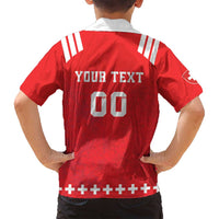 Custom Switzerland Rugby Family Matching Long Sleeve Bodycon Dress and Hawaiian Shirt Edelweis Pattern