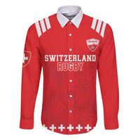 Custom Switzerland Rugby Family Matching Puletasi and Hawaiian Shirt Edelweis Pattern