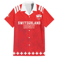 Custom Switzerland Rugby Family Matching Short Sleeve Bodycon Dress and Hawaiian Shirt Edelweis Pattern - Wonder Print Shop