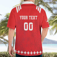 Custom Switzerland Rugby Hawaiian Shirt Edelweis Pattern - Wonder Print Shop
